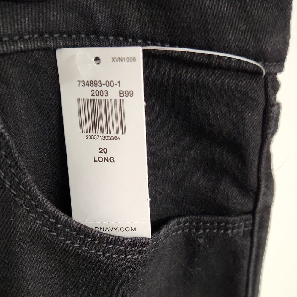 NWT Old Navy Black High-Rise Straight Ankle Jeans Size: 20 Long - Picture 5 of 7